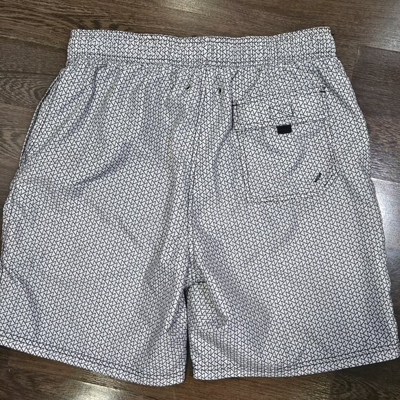 Calvin Klein Swim Shorts Zig-Zag Pattern Drawstring Waist | Size Medium - Picture 2 of 11